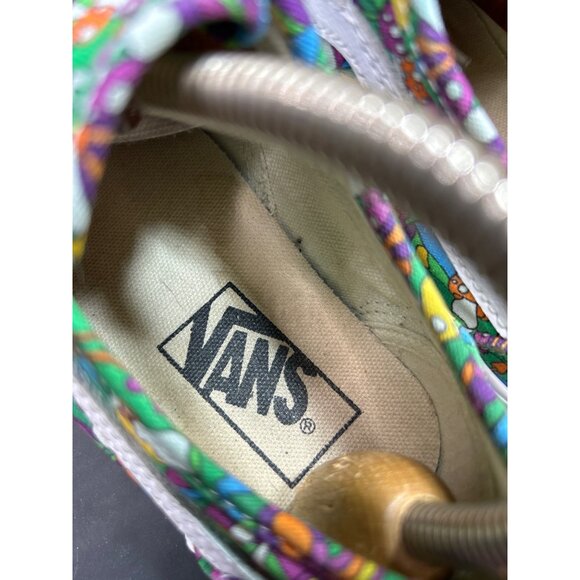 Vans Womens 6.5 Old Skool Shoes Psychedelic Floral & Mushroom Print Canvas Lace- - Picture 8 of 10